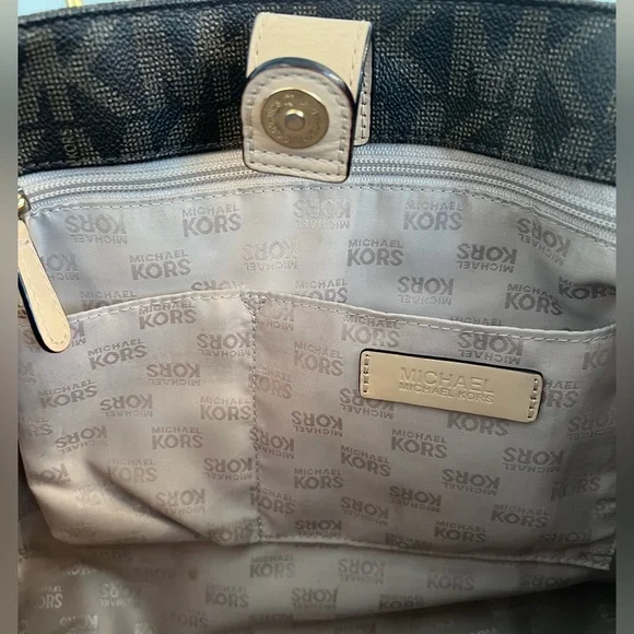 Michael Kors Tote Bag Brown Full Pattern 35t4gttt2b - Picture 6 of 8